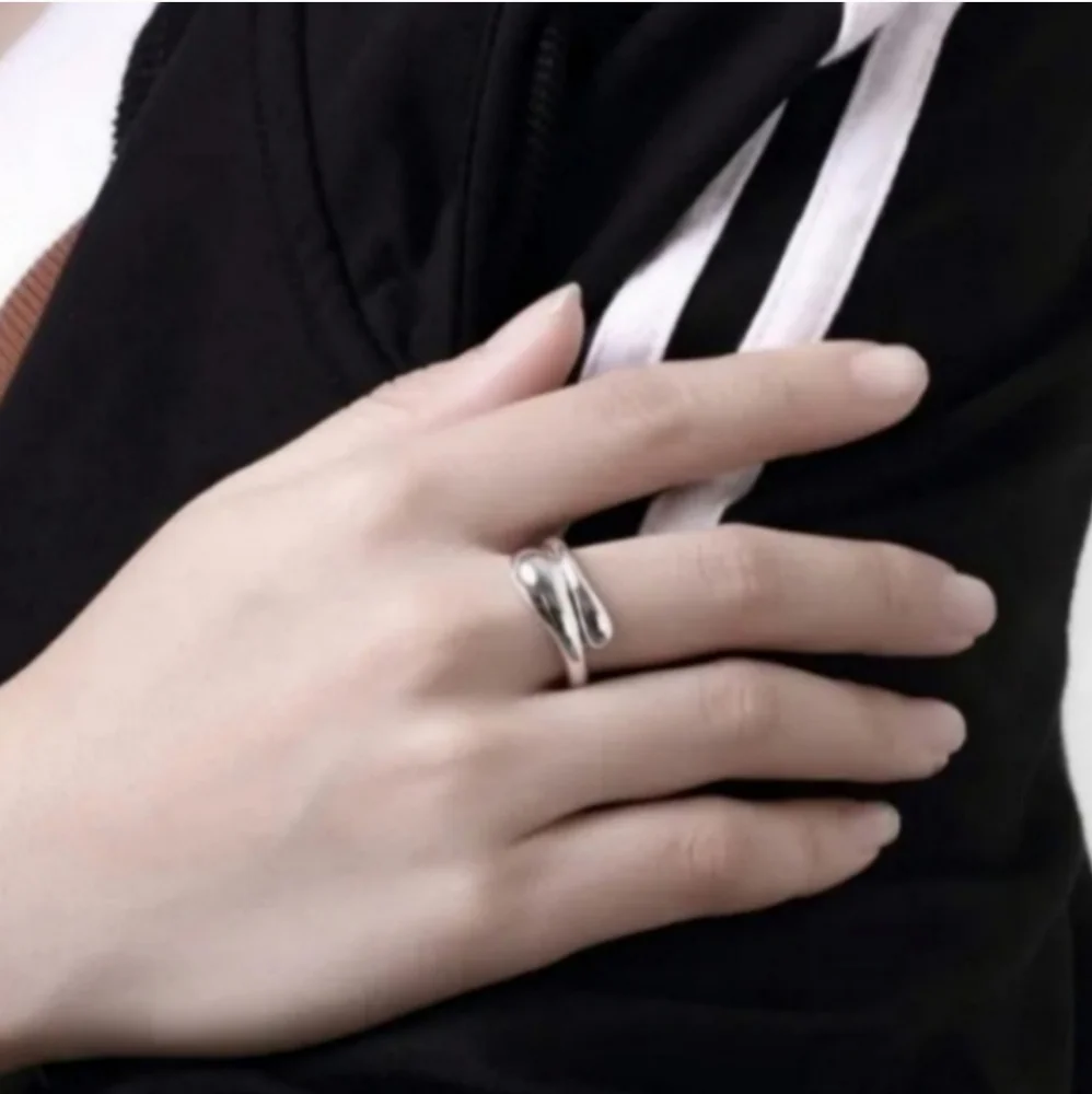 925 Sterling Silver Waterdrop Jewelry Set Bracelet Necklace Earrings and Ring - Picture 10 of 16